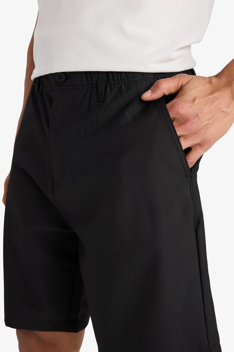 DeFacto Black Man Standard Fit Woven Short Leg Shorts Casual - Image 5